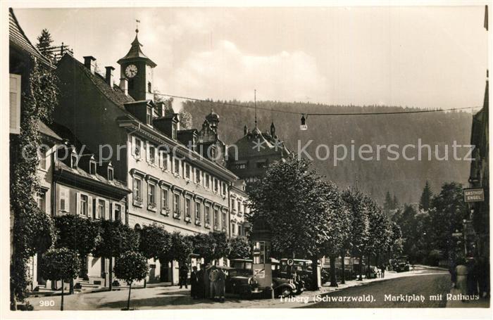 Triberg Schwarzwald Marktplatz mit Rathaus