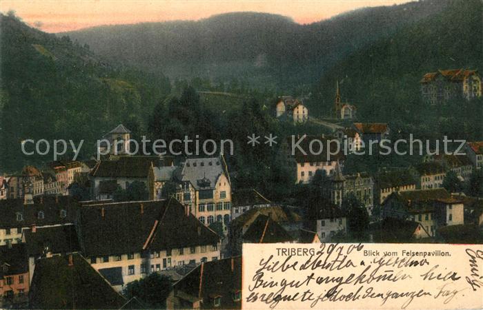 Triberg Schwarzwald Blick vom Felsenpavillon