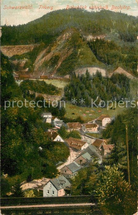 Triberg Schwarzwald Bahnblick unterhalb Bachj?rg