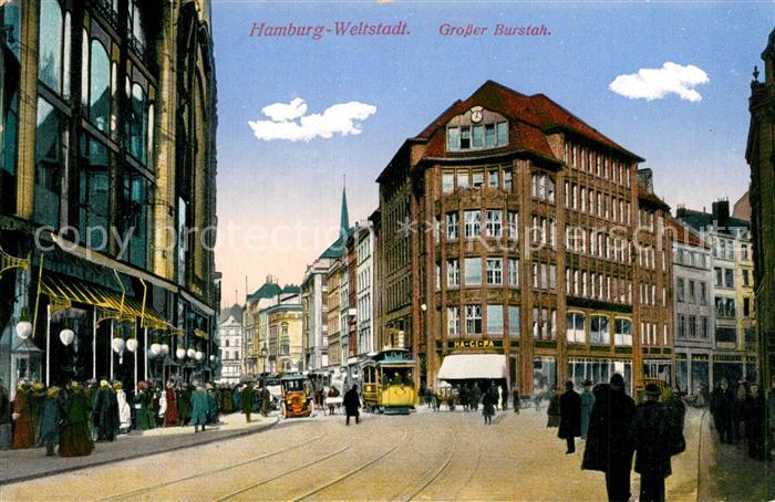 HAMBURG CITY Grosser Burstah Strassenbahn
