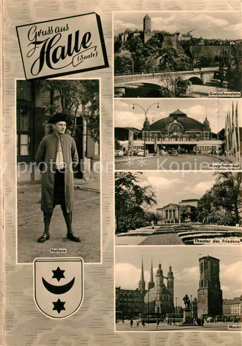 Halle Saale Hallore Giebichenstein Hauptbahnhof Theater des Friedens Markt