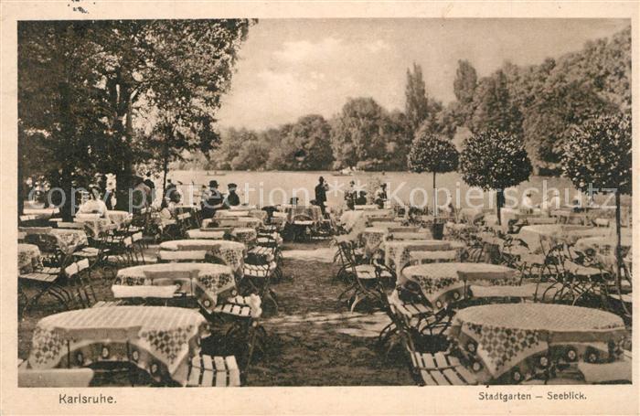 Karlsruhe Baden Stadtgarten Seeblick