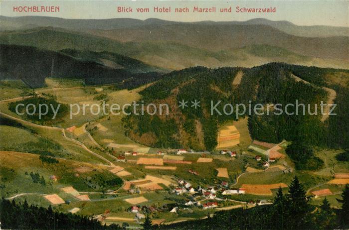 Hochblauen Blick vom Hotel nach Marzell