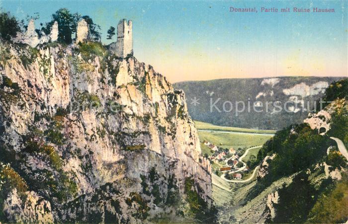 Donautal Ruine Hausen Panorama