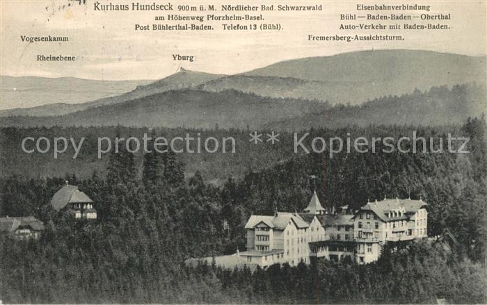 Buehlertal Kurhaus Hundseck Yburg