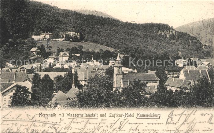 Herrenalb Bad Herrenalb Wasserheilanstalt Hotel Hummelsburg