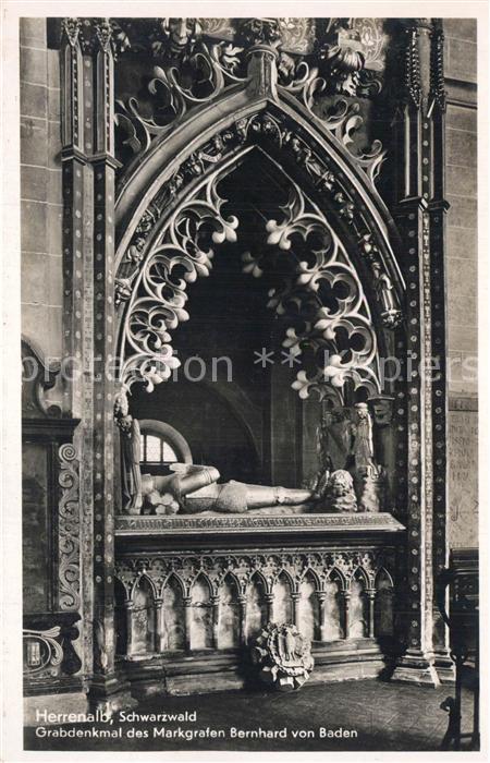 Herrenalb Bad Herrenalb Grabdenkmal Markgraf Bernhard von Baden