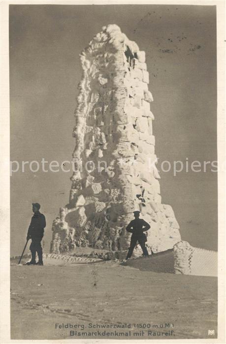 Feldberg Schwarzwald Bismarckdenkmal Raureif