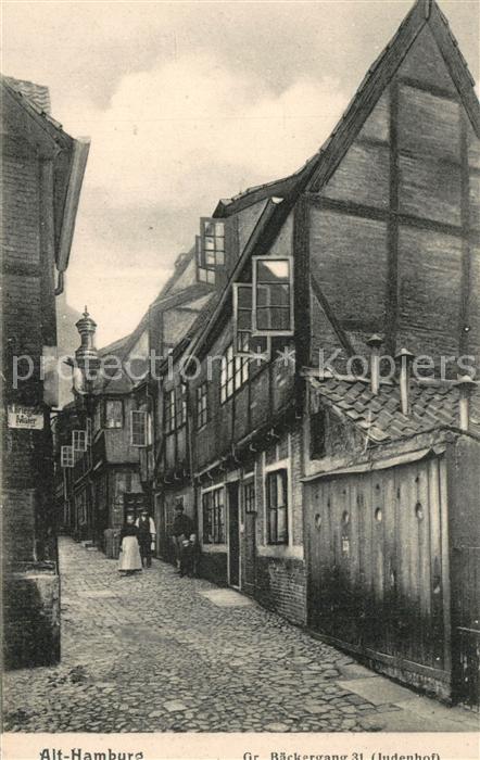 Alt Hamburg Grosser Baeckergang Judenhof