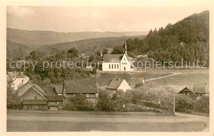 Unkeroda Wolfsburg Thueringen Kirche Panorama