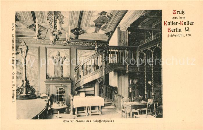 BERLIN  CITY Kaiser Keller Oberer Raum des Schifferhauses