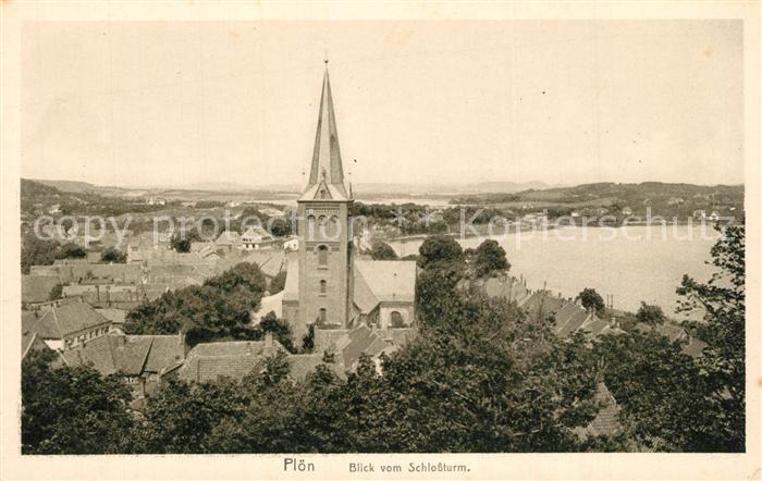 Ploen See Blick vom Schlossturm Kirche