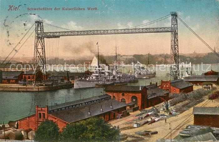 KIEL CITY Schwebefaehre kaiserliche Werft