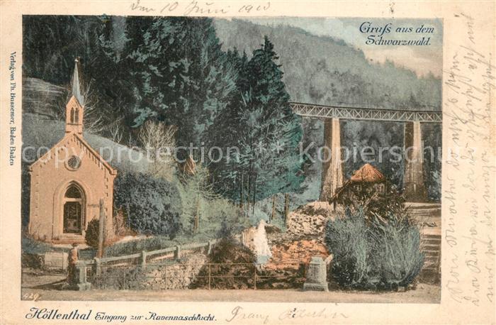 Hoellental Schwarzwald Eingang Ravennaschlucht