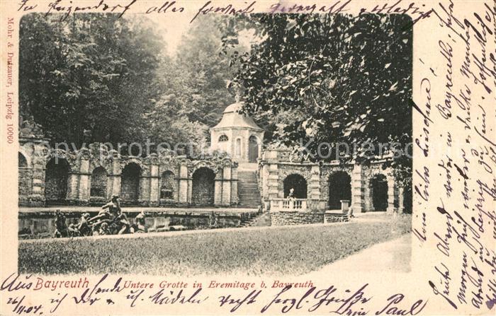 BAYREUTH Bayern Untere Grotte in Eremitage