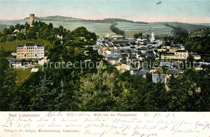 Bad Lobenstein Th?ringen Blick von F?rstenh?he