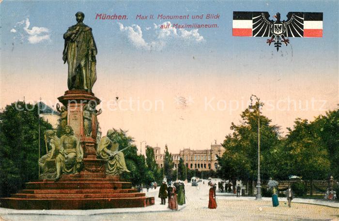 Muenchen Bayern Max 2. Monument mit Maximillaneum