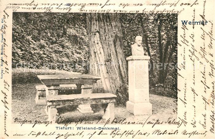 Weimar Thueringen Tiefurt Wieland-Denkmal