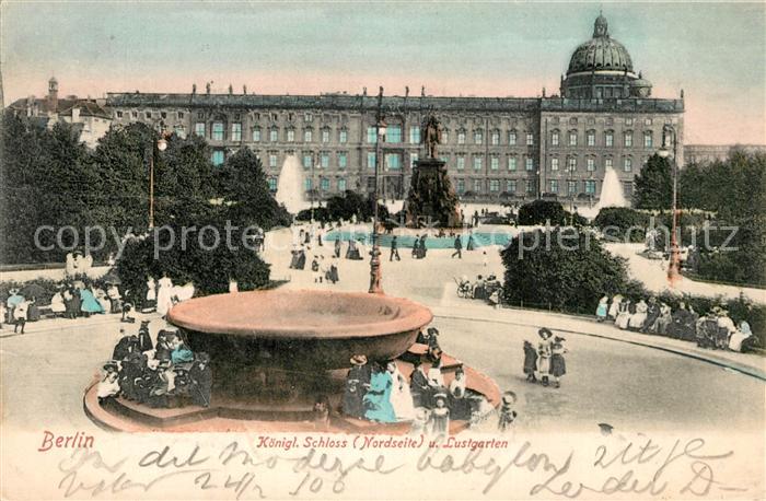 BERLIN  CITY K?nigl. Schloss mit Lustgarten