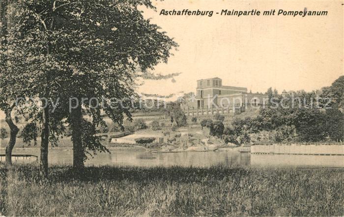 Aschaffenburg Main Main mit Pompeyanum