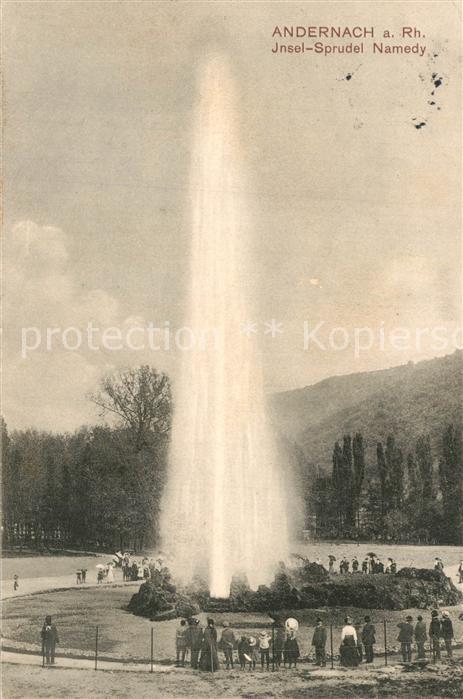 Andernach Rhein Rheinland-Pfalz Insel Sprudel Namedy