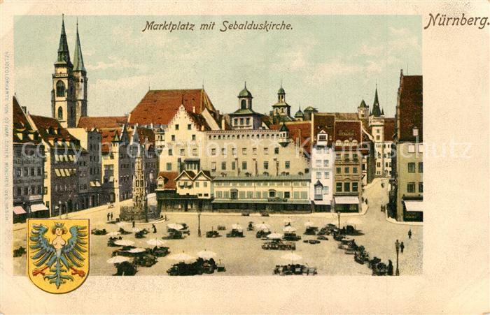 N?rnberg Marktplatz mit Sebalduskirche