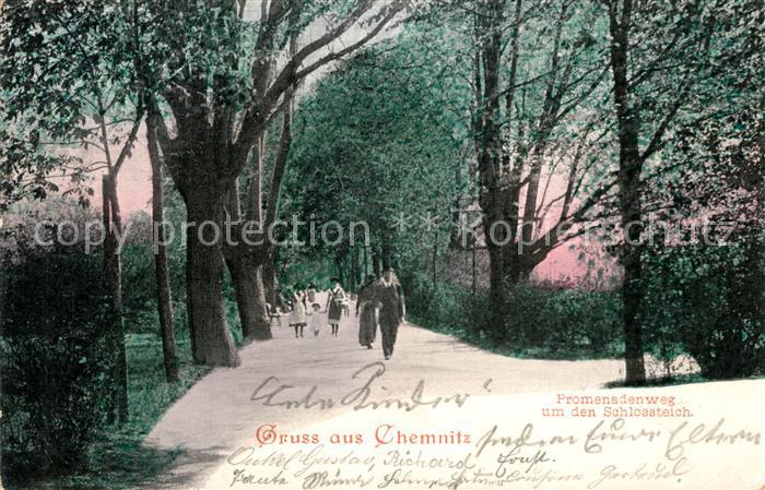 CHEMNITZ Sachsen Promenadenweg um den Schlossteich