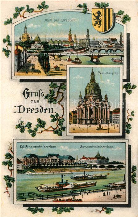 DRESDEN Elbe Frauenkirche Finanzministerium Gesamtministerium