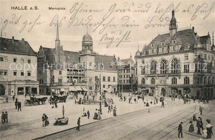 Halle Saale Marktplatz Pferdekutschen