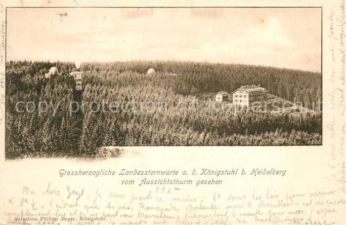 Heidelberg Neckar Landessternwarte am K?nigstuhl vom Aussichtsturm gesehen