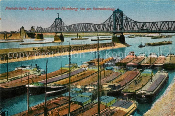 Homberg Duisburg Rheinbr?cke an der Ruhrm?ndung
