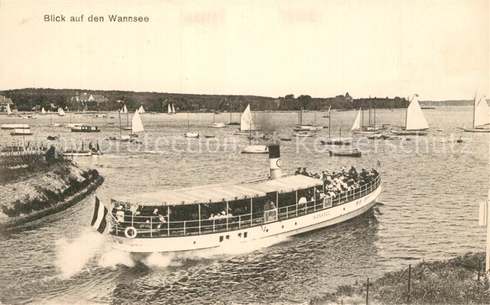 Wannsee Ausflugdampfel Segelboote
