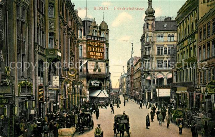 BERLIN  CITY Friedrichstrasse Pferdekutschen