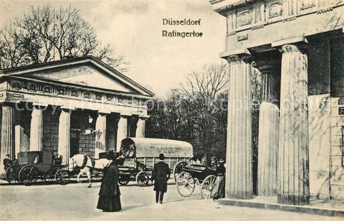DuessELDORF  CITY Ratingertor Pferdekutsche