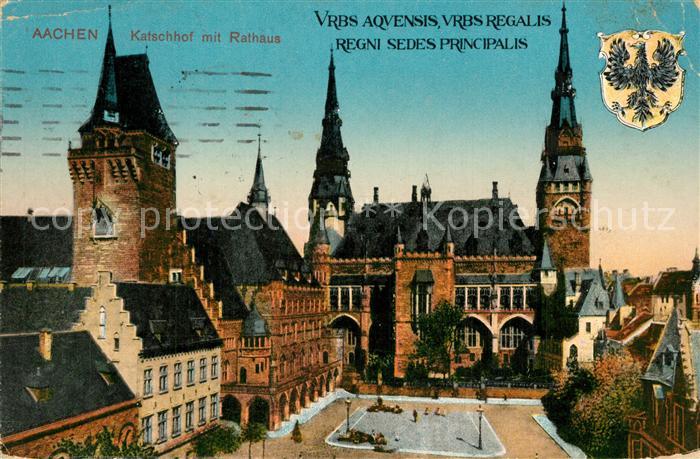 AACHEN NRW Katschhof mit Rathaus