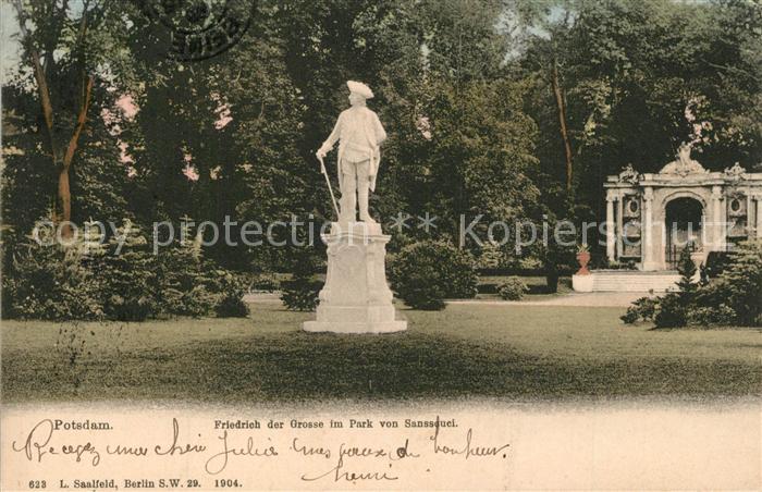 POTSDAM CITY Denkmal Friedrich der Grosse im Park von Sanssouci