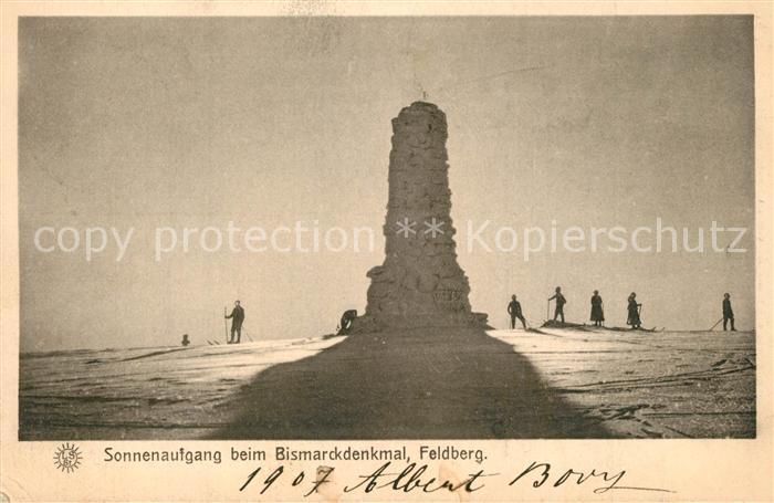 Feldberg Schwarzwald Sonnenaufgang bei Bismarckdenkmal