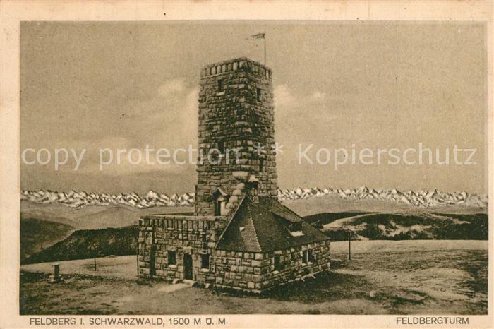 Feldberg Schwarzwald Feldbergturm Alpenkette