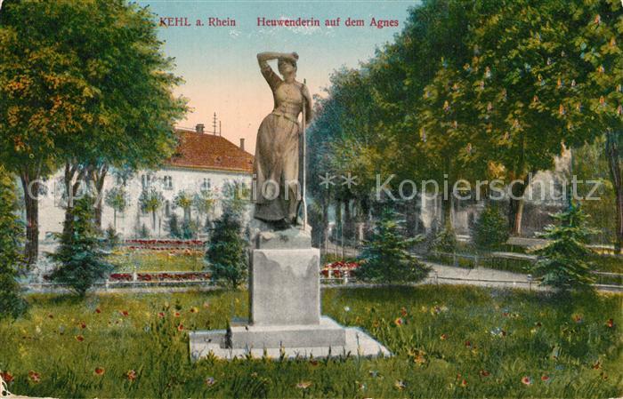 Kehl Rhein Heuwenderin auf dem Agnes