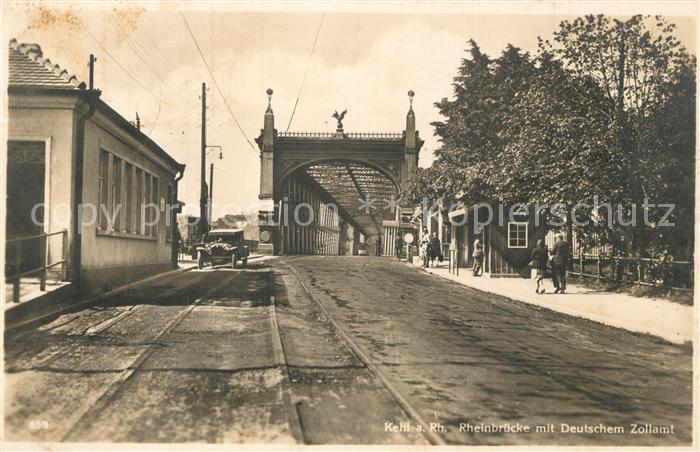 Kehl Rhein Rheinbr?cke mit Deutschem Zollamt