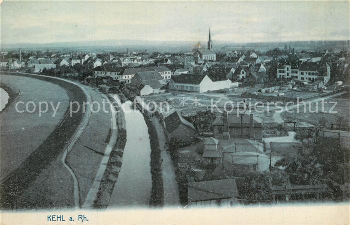 Kehl Rhein Fliegeraufnahme