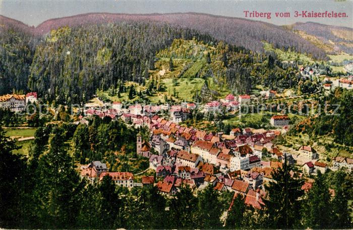 Triberg Schwarzwald Blick vom 3-Kaiserfelsen