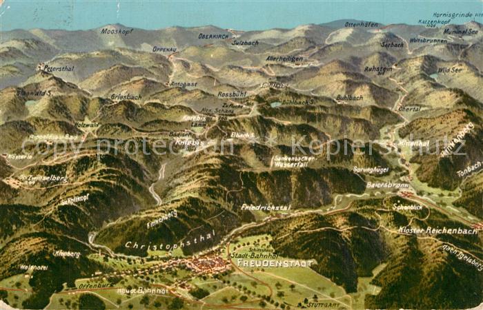 FREUDENSTADT BW Panoramakarte