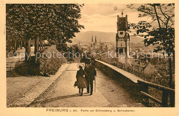 Freiburg Breisgau Schlossberg mit Schwabentor