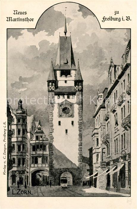 Freiburg Breisgau Martinstor K?nstlerkarte Zorn