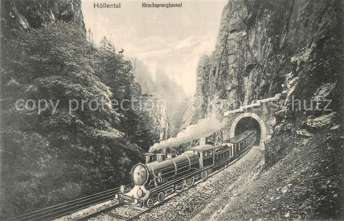 H?llental Schwarzwald Hirschsprungtunnel Dampflok
