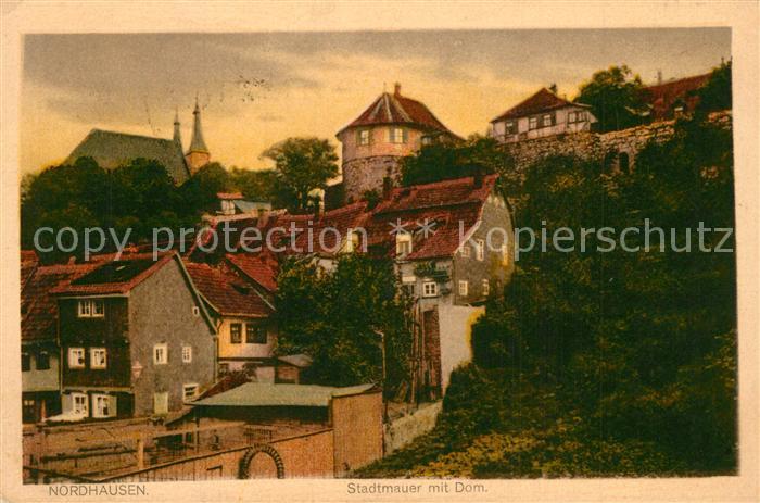 Nordhausen Th?ringen Stadtmauer mit Dom