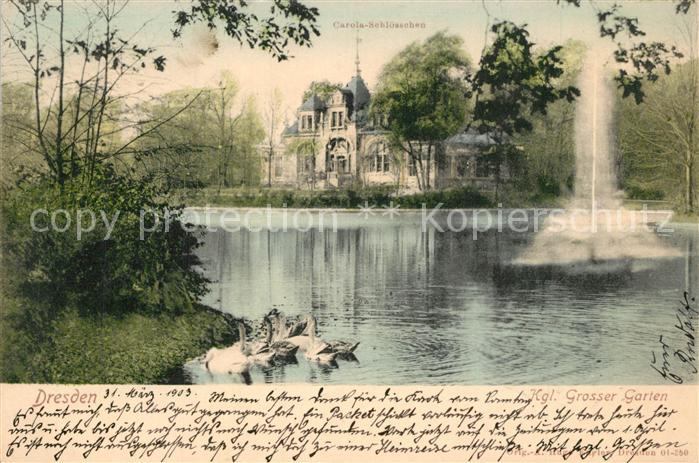 DRESDEN Elbe Carola Schl?sschen