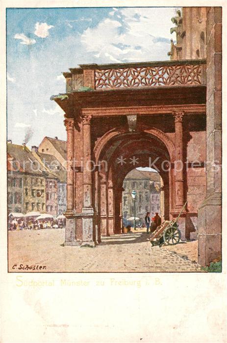 Freiburg Breisgau M?nster K?nstlerkarte