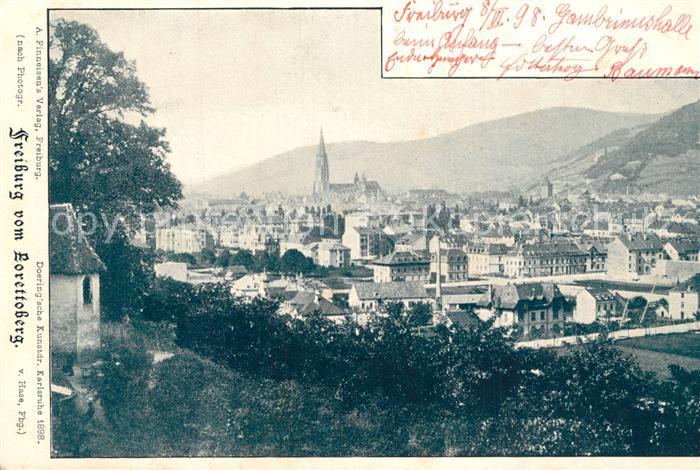 Freiburg Breisgau Blick vom Lorettoberg